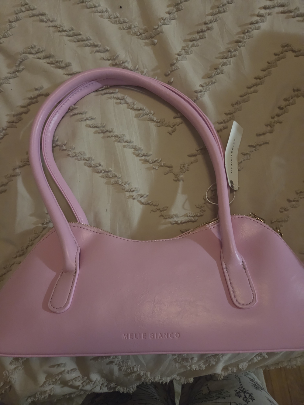 MELIE BIANCO Pink Structured Top-Handle Bag